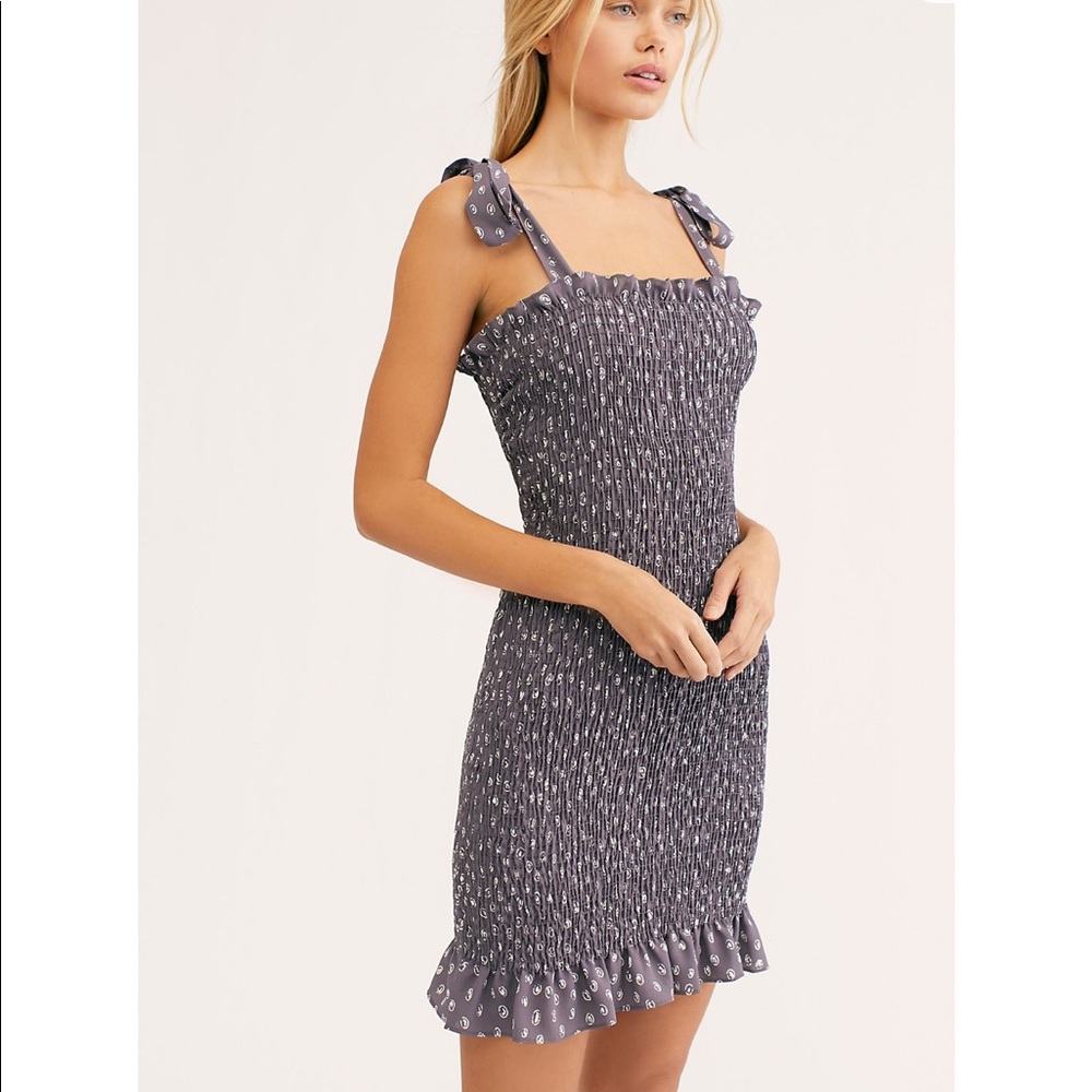 Freepeople Bella smocked slip